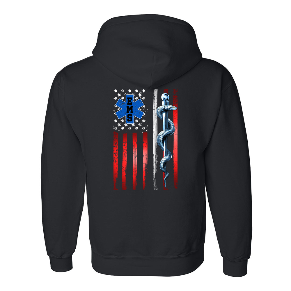 Thin White Line American Flag Premium Hoodie