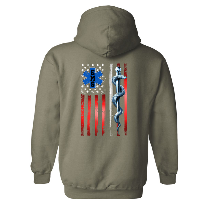 Thin White Line American Flag Premium Hoodie