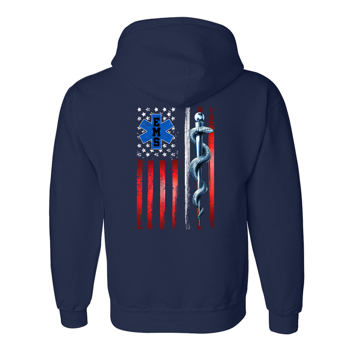 Thin White Line American Flag Premium Hoodie