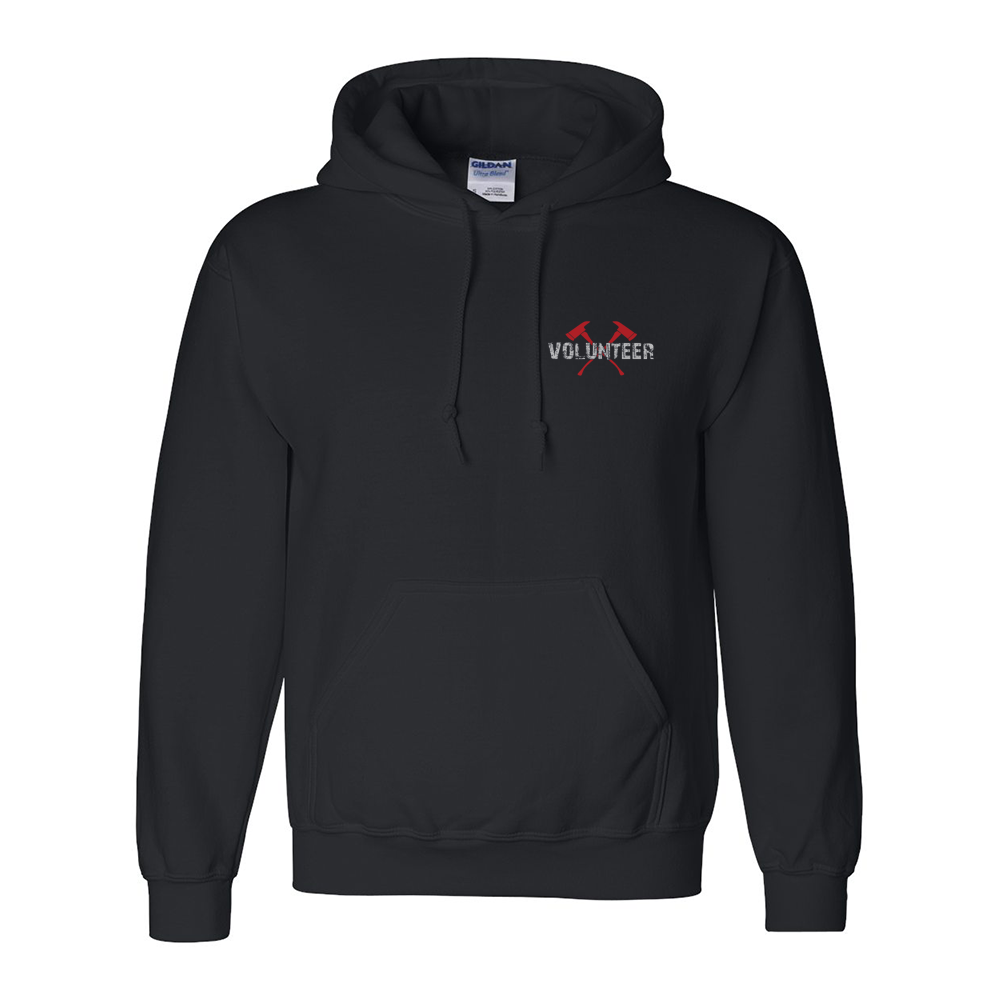 FFC 343 Flag Axe Volunteer Firefighter Hoodie