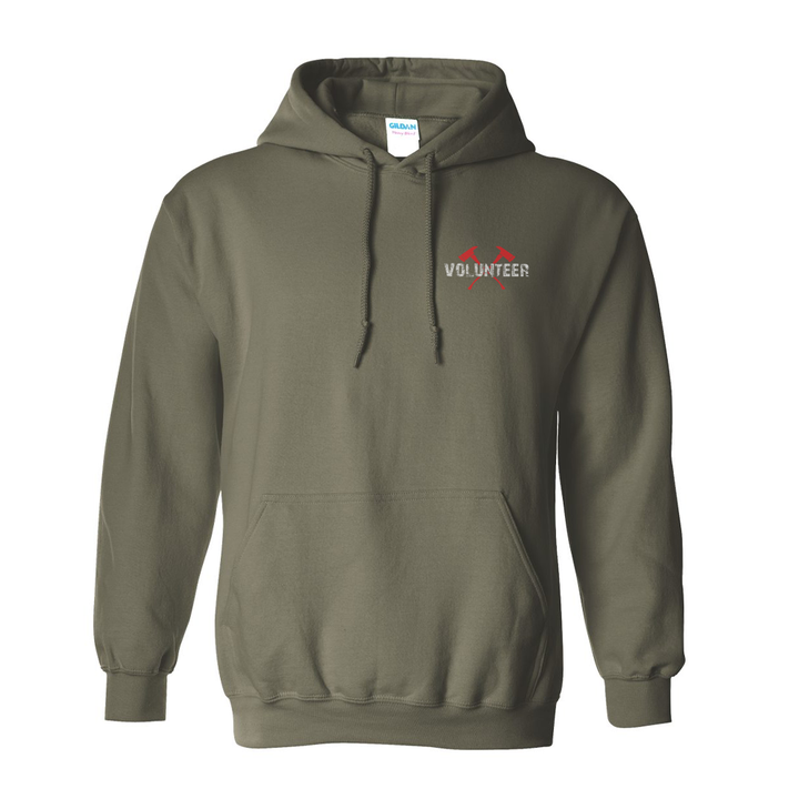 FFC 343 Flag Axe Volunteer Firefighter Hoodie