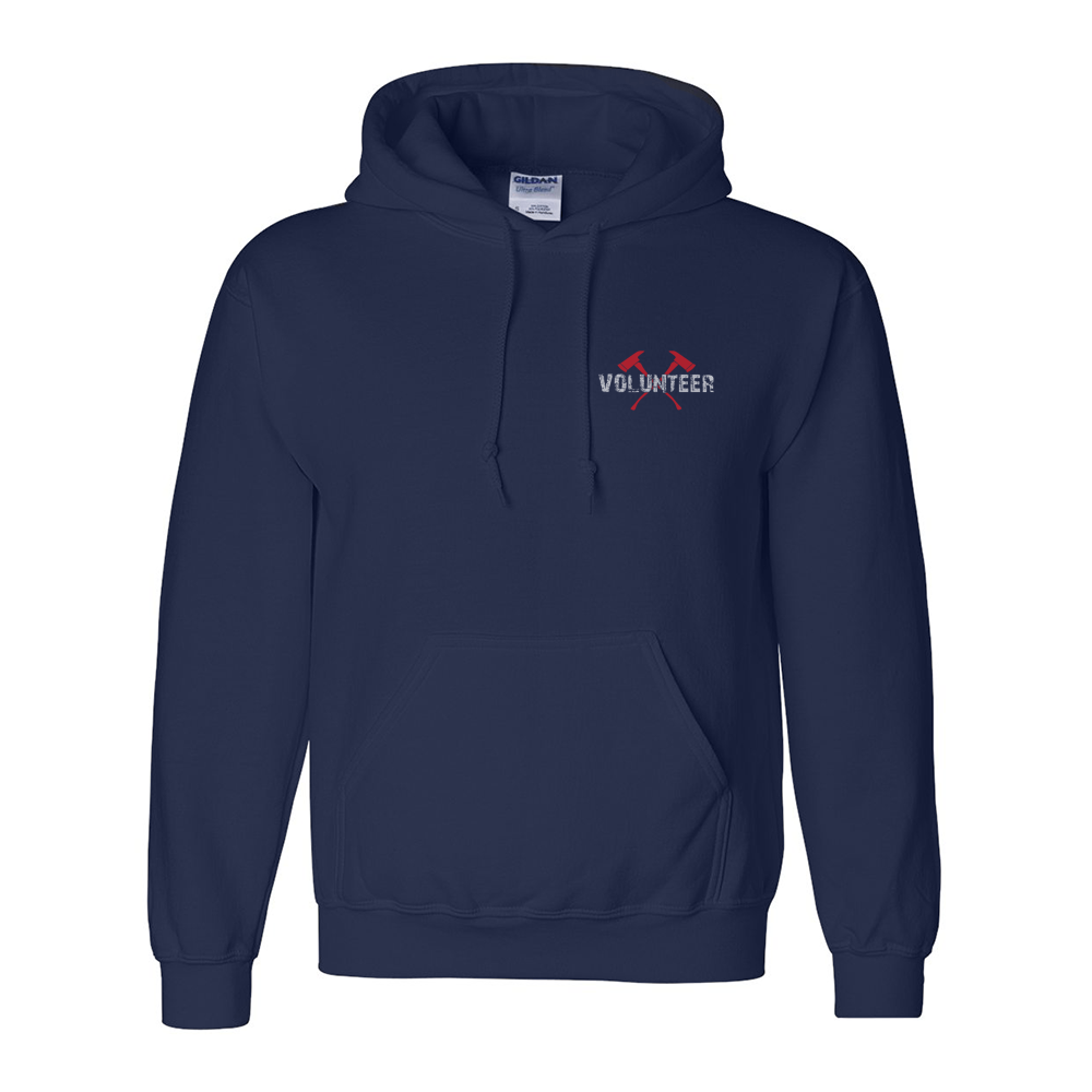 FFC 343 Flag Axe Volunteer Firefighter Hoodie