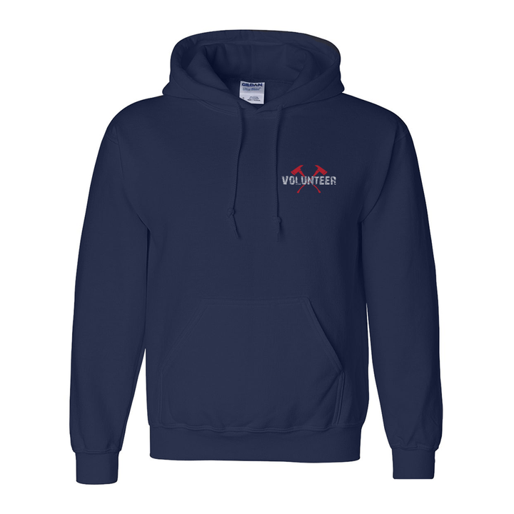 FFC 343 Flag Axe Volunteer Firefighter Hoodie