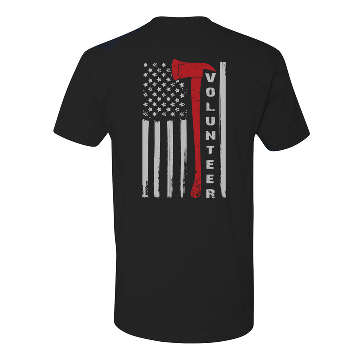 FFC 343 Flag Axe Volunteer Firefighter T-Shirt