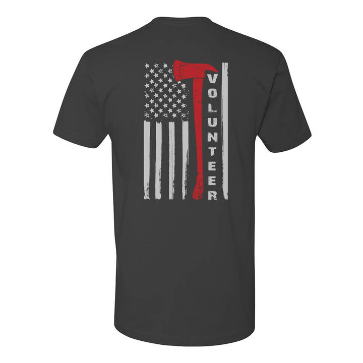 FFC 343 Flag Axe Volunteer Firefighter T-Shirt