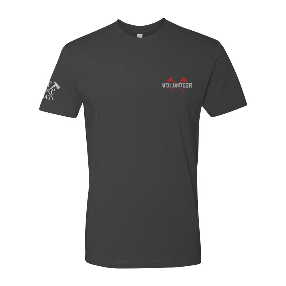 FFC 343 Flag Axe Volunteer Firefighter T-Shirt