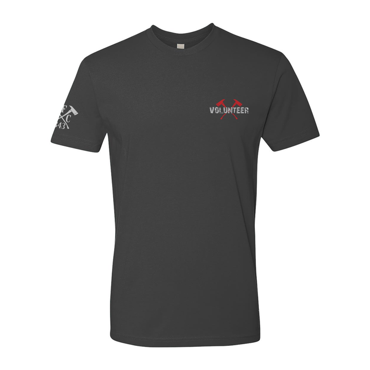 FFC 343 Flag Axe Volunteer Firefighter T-Shirt