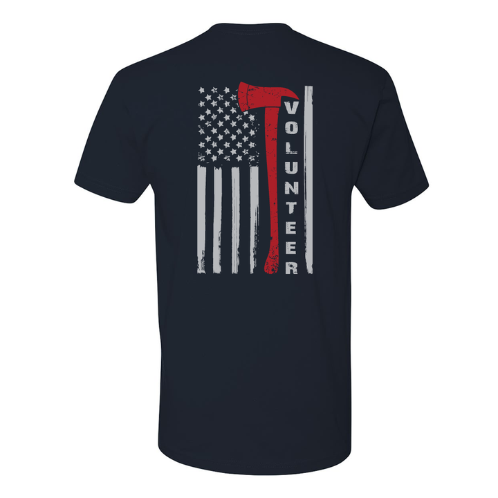 FFC 343 Flag Axe Volunteer Firefighter T-Shirt