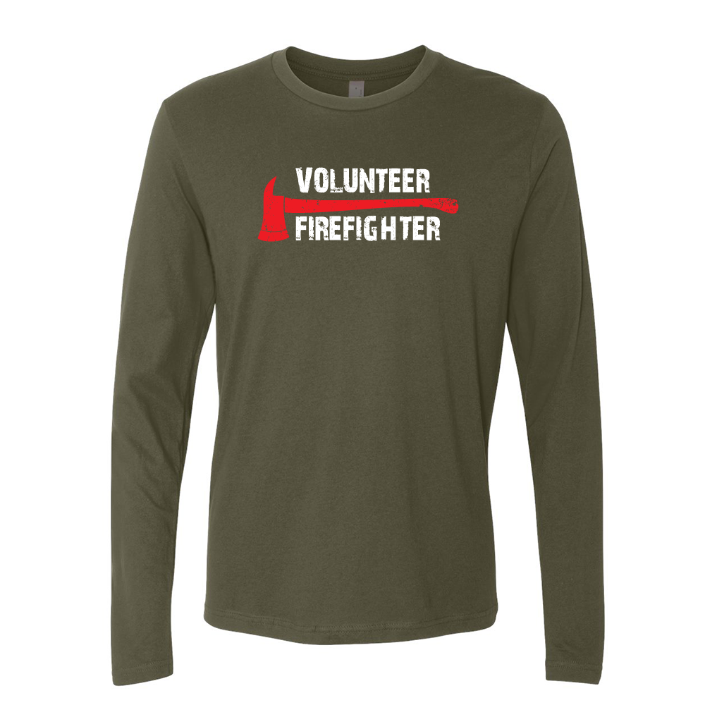 FFC 343 Volunteer Firefighter Axe Premium Long Sleeve Shirt