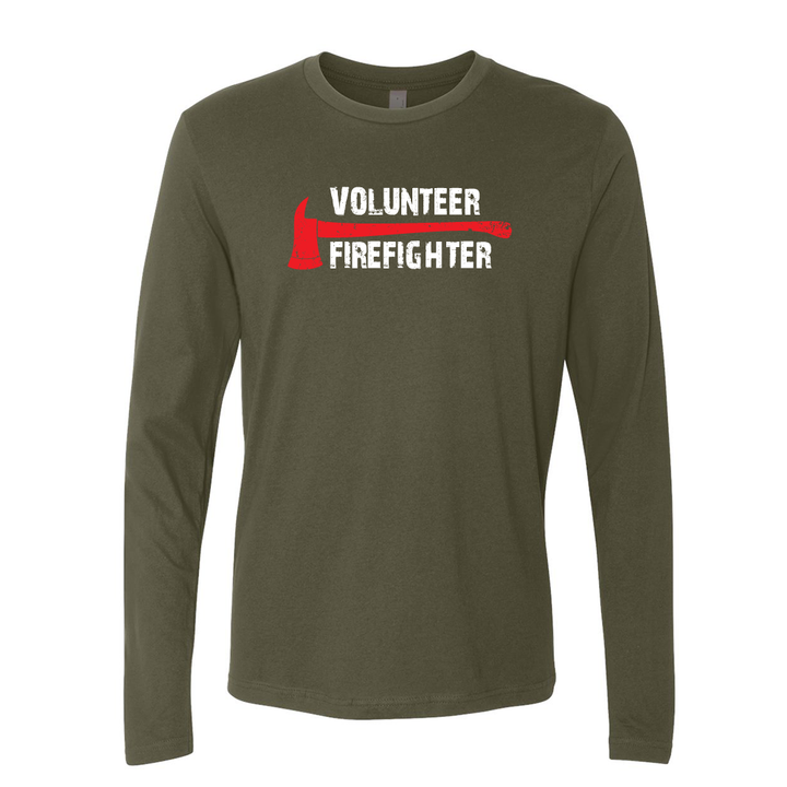 FFC 343 Volunteer Firefighter Axe Premium Long Sleeve Shirt