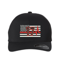 Personalized Thin Red Line Flag Pulse Delta FlexFit Hat