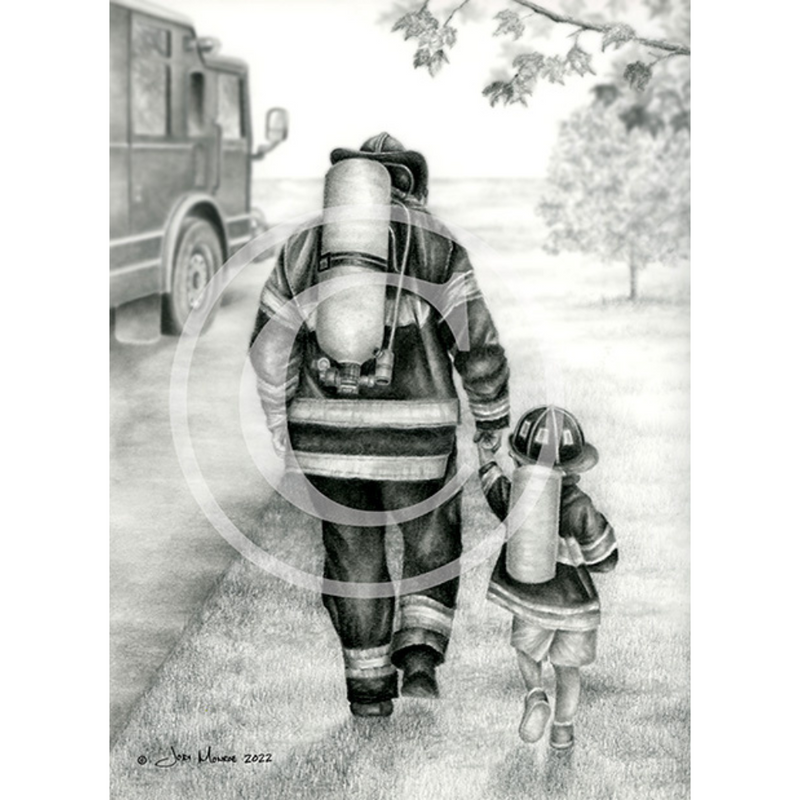 Customized Firefighter Print "Show Me the Way" by Jodi Monroe