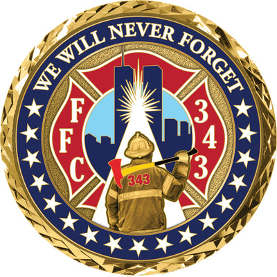 We Will Never Forget Firefighter Challenge Coin