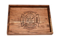 Fire Department Maltese Solid Wood Bar Tray