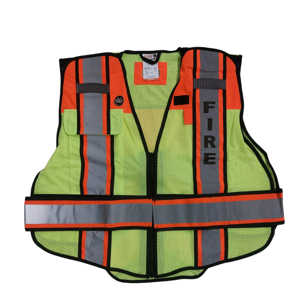 Orange and Black Firefighter Safety Vest