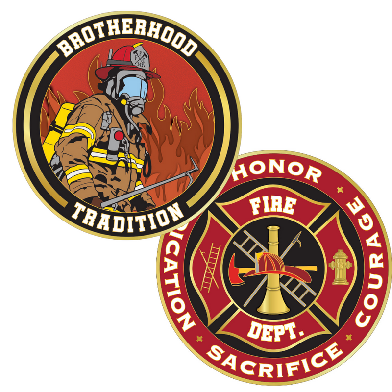 Firefighter Brotherhood 2 Inch Challenge Coin