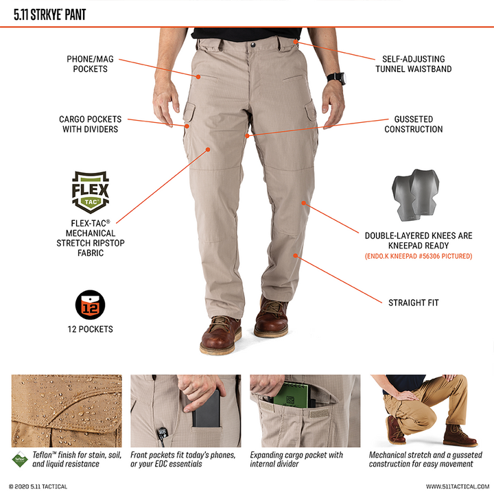 5.11 Tactical STRYKE Mens Firefighter Pant with Flex-Tac