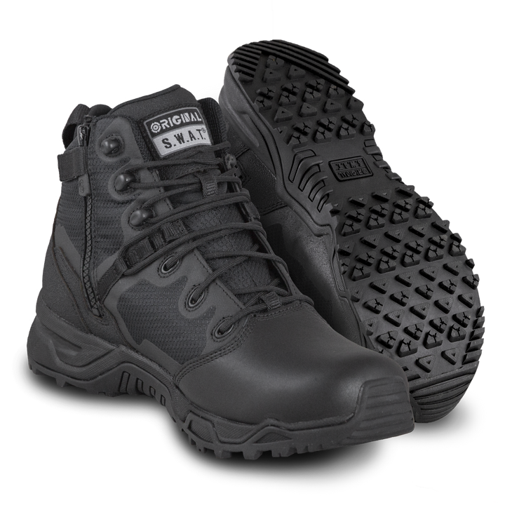 ORIGINAL S.W.A.T. Alpha Fury 6 Polishable Toe Side Zipper Waterproof Boot Size 11.5 Black 50% Off