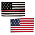 Thin Red Line & Classic American Outdoor Flag Combo Pack- Made in the USA
