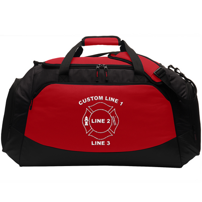 Custom Embroidered Firefighter Maltese Duffle Bag Large 