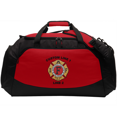 IAFF Red and Black Custom Firefighter Duffle Bag