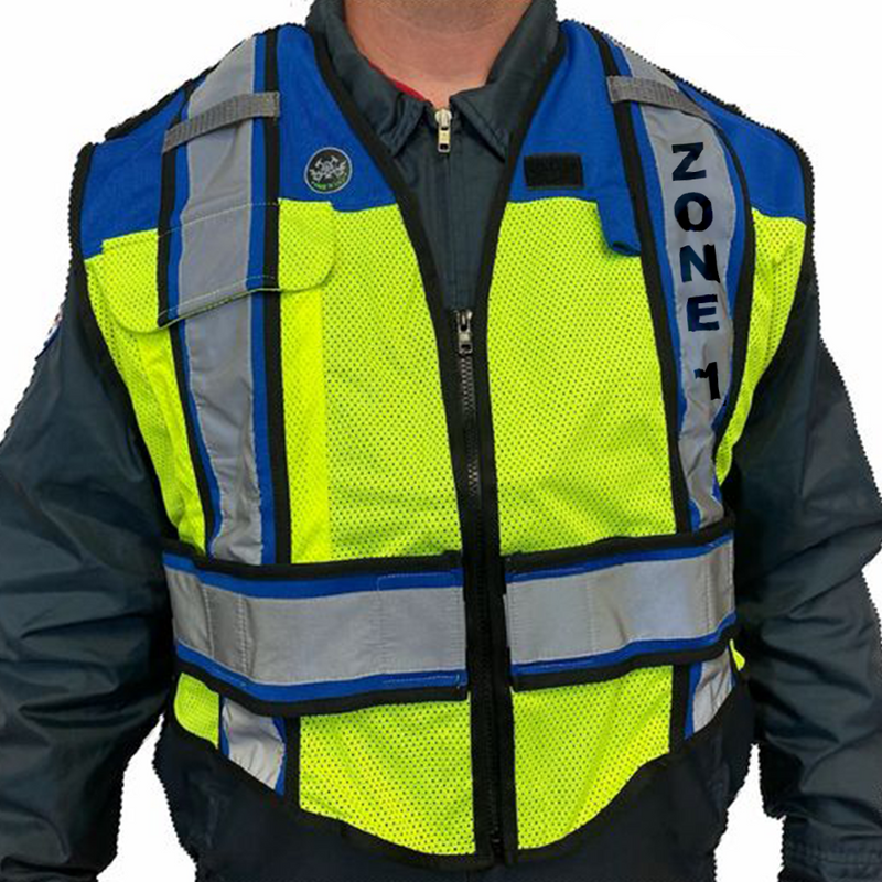 Customized UltraBright 6-Point Breakaway Public Safety Vest – 