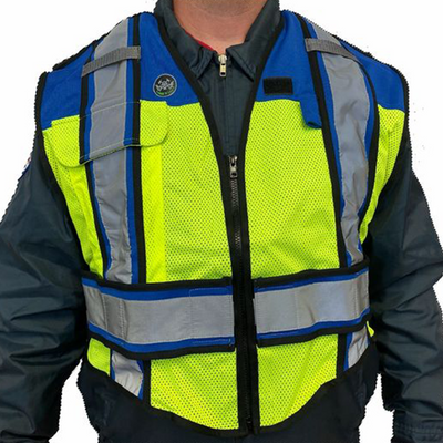 Blue Reflective Public Safety Vest for Law Enforcement