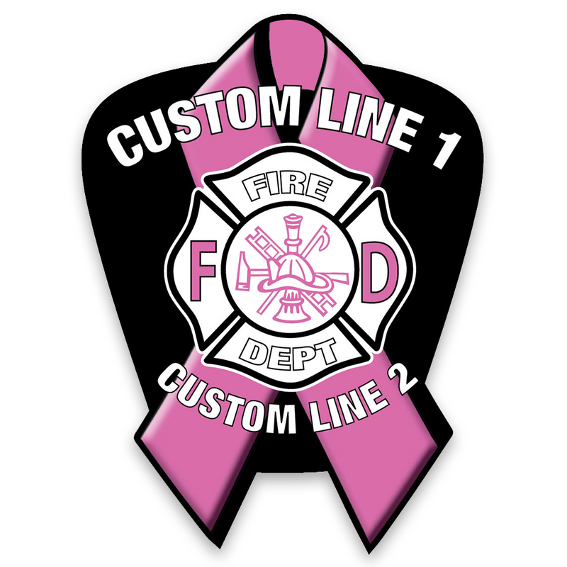 Custom Breast Cancer Awareness Black Pink Ribbon Decal