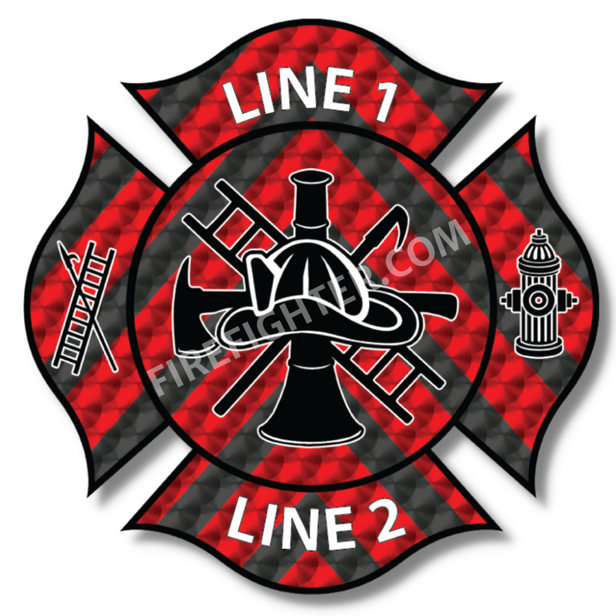 Custom Firefighter Maltese Chevron Decal