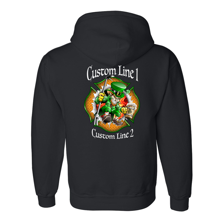 Customized Lucky Leprechaun Firefighter Premium Hoodie