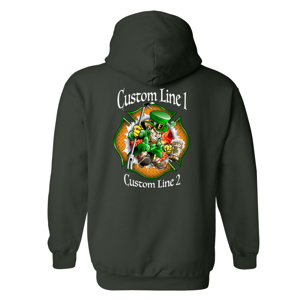 Customized Lucky Leprechaun Firefighter Premium Hoodie