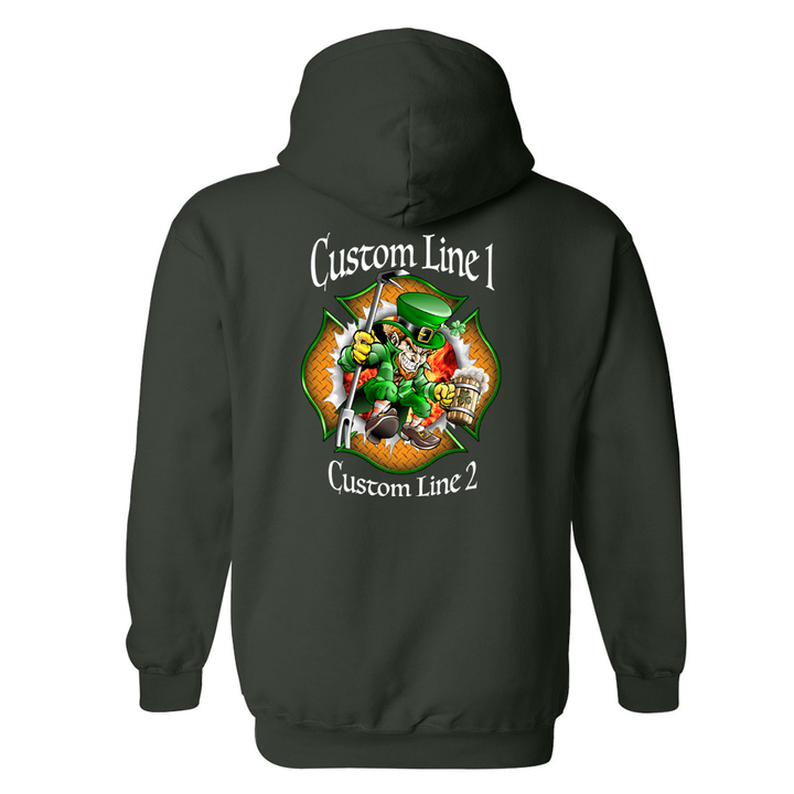 Customized Lucky Leprechaun Firefighter Premium Hoodie