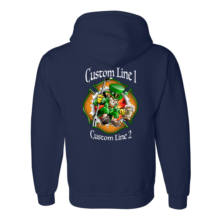 Customized Lucky Leprechaun Firefighter Premium Hoodie