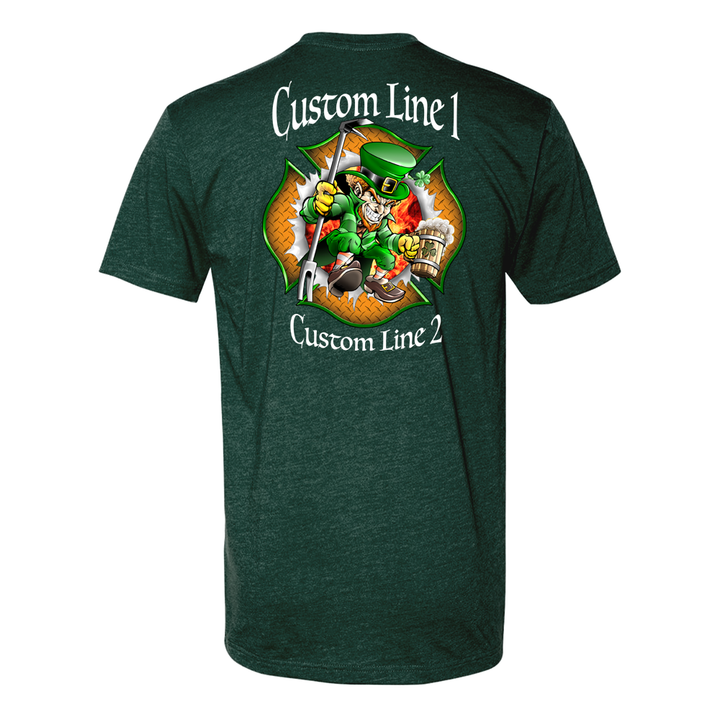 Customized Lucky Leprechaun Firefighter Premium T-Shirt