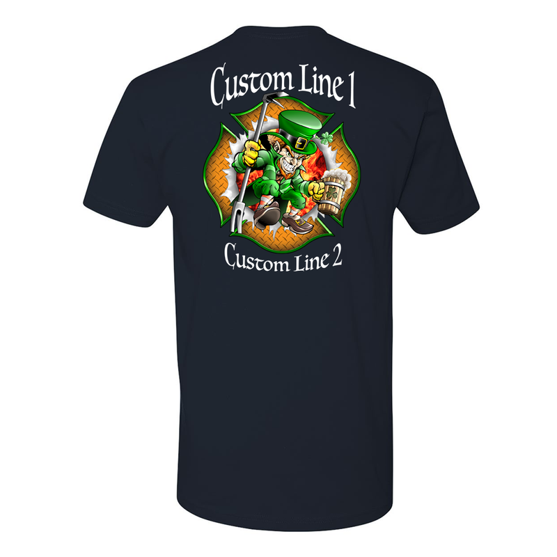 Customized Lucky Leprechaun Firefighter Premium T-Shirt