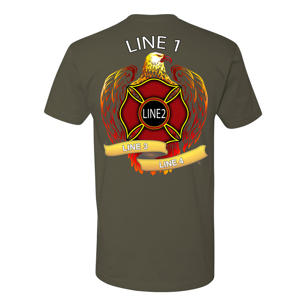 Customized Eagle Maltese Fire Fighter Premium Shirt
