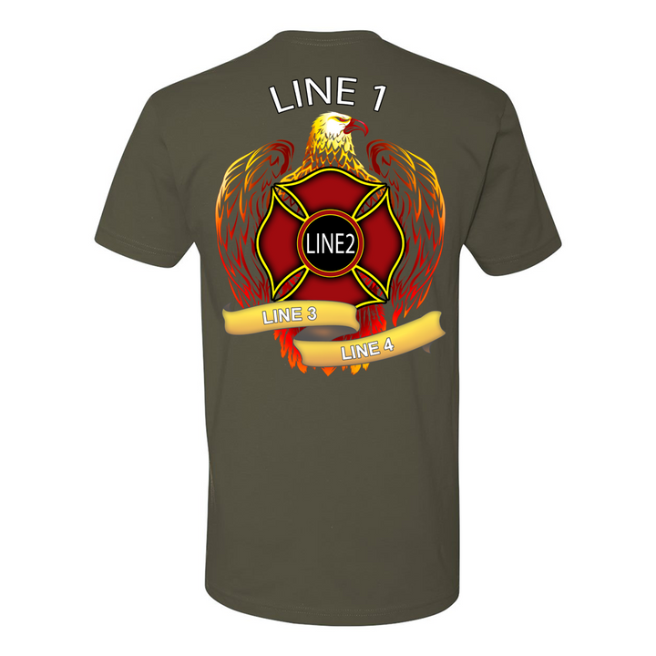 Customized Eagle Maltese Fire Fighter Premium Shirt