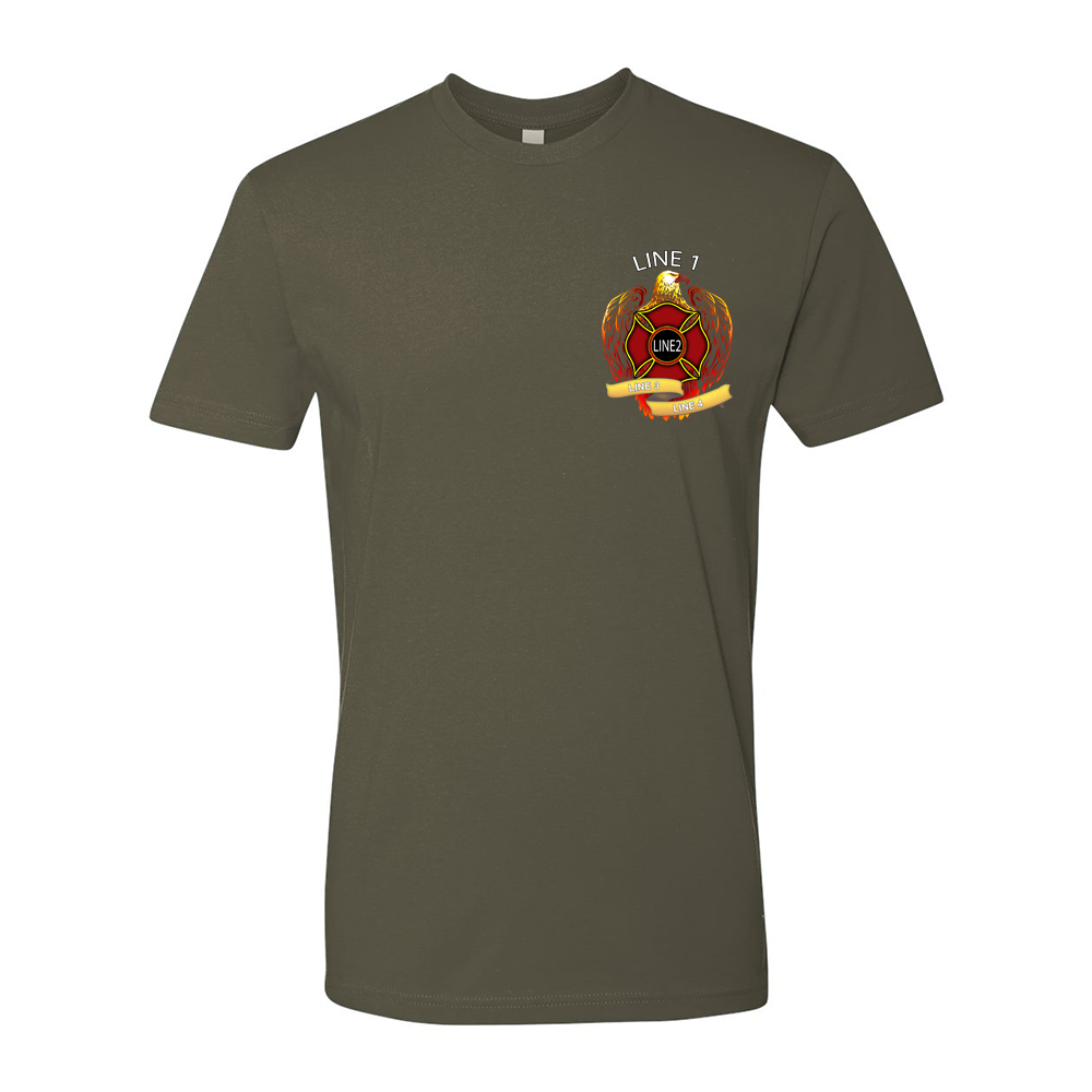 Military Green Next Level Custom Maltese Firefighter Shirt