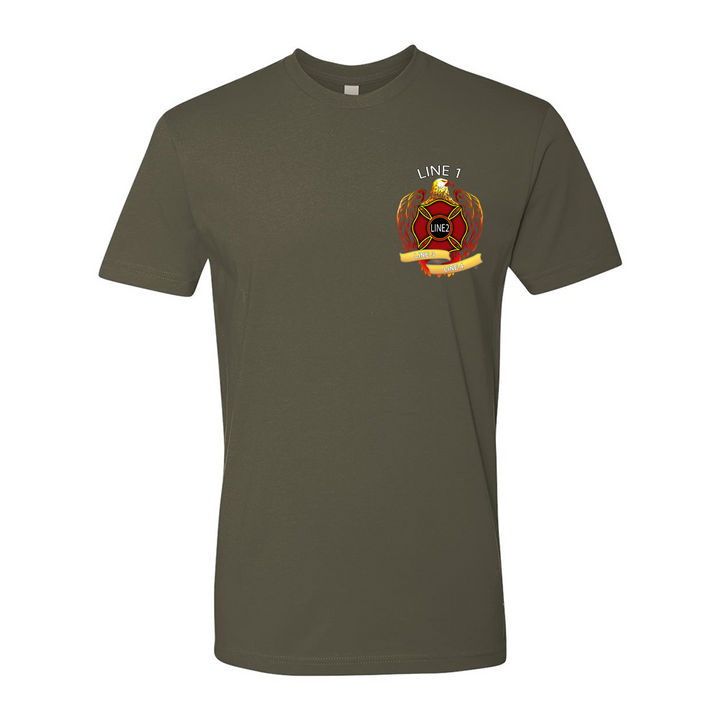 Military Green Next Level Custom Maltese Firefighter Shirt