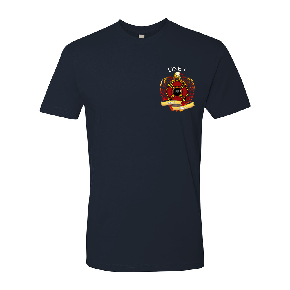 Navy Custom Firefighter Premium Shirt with Maltese and Eagle