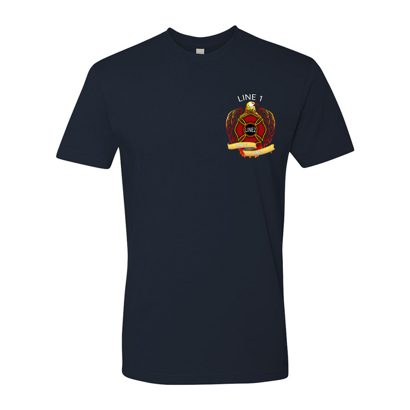 Navy Custom Firefighter Premium Shirt with Maltese and Eagle