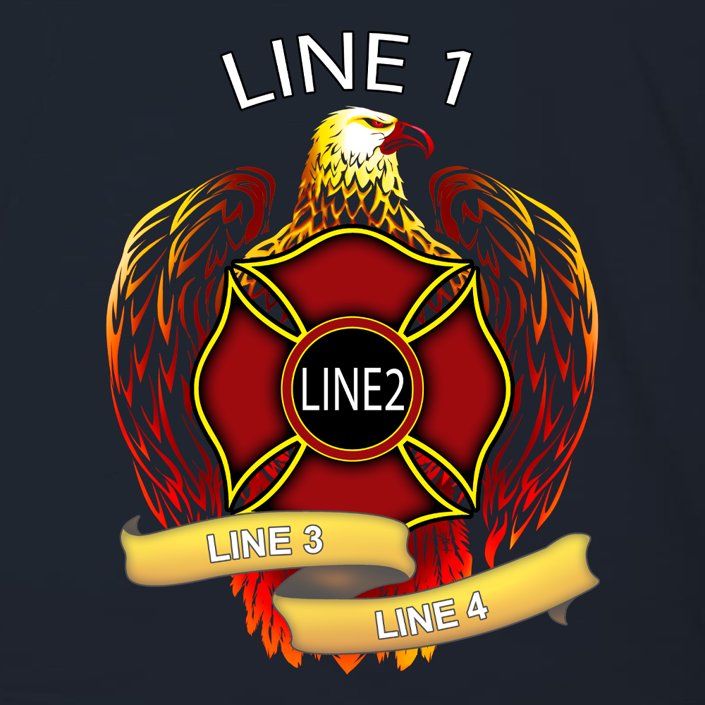 Firefighter Personalized Eagle Maltese Design for Shirts