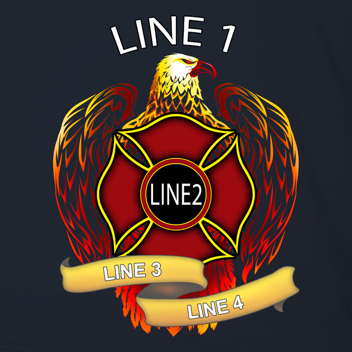 Firefighter Personalized Eagle Maltese Design for Shirts