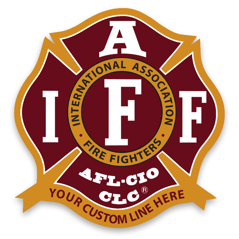 Custom IAFF Maroon & Gold Decal