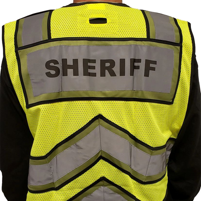 SHERIFF UltraBright Olive 6-Point Breakaway Public Safety Vest