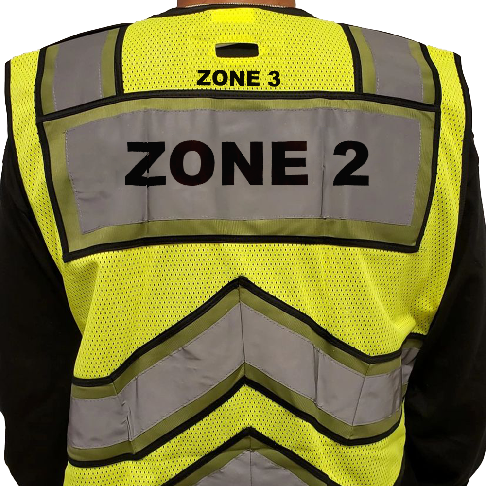 Custom safety vest with fashion logo