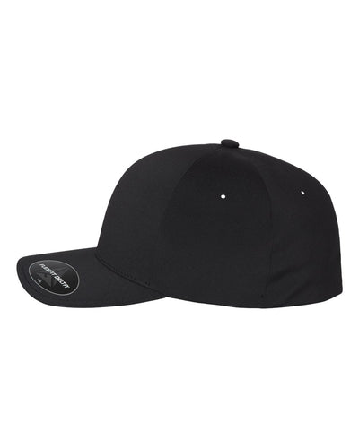 •	Personalized Truck Delta Flexfit hat, side view, has Delta logo on the right side and Laser-cut eyelets around the 6 panel hat