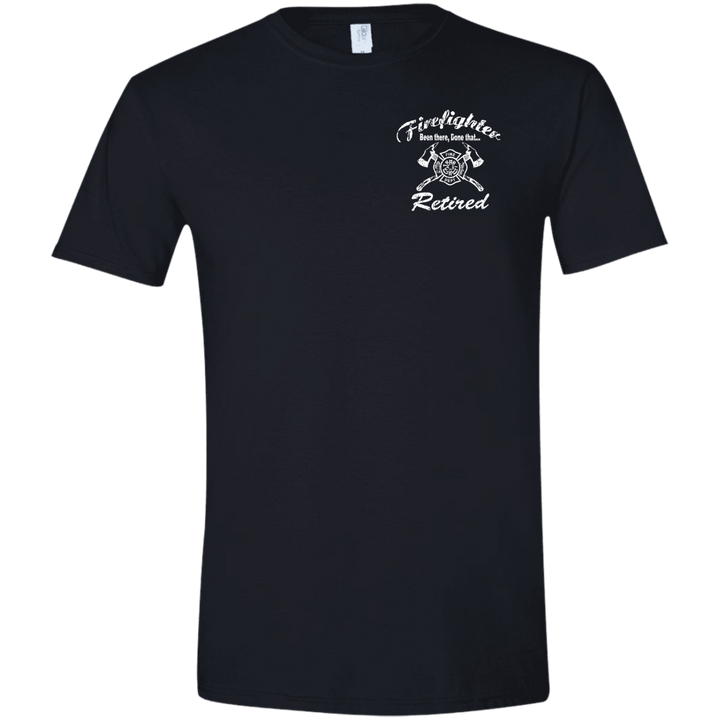 Retired firefighter t-shirt with a classic 'Been There Done That' design, crafted from soft, high-quality combed ringspun cotton.