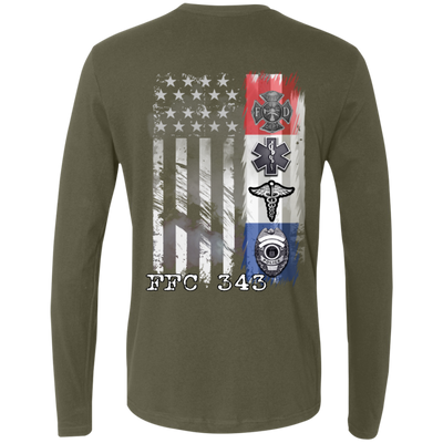 Firefighter, Police, EMS and Nurse COVID19 Support Long Sleeve T-Shirt