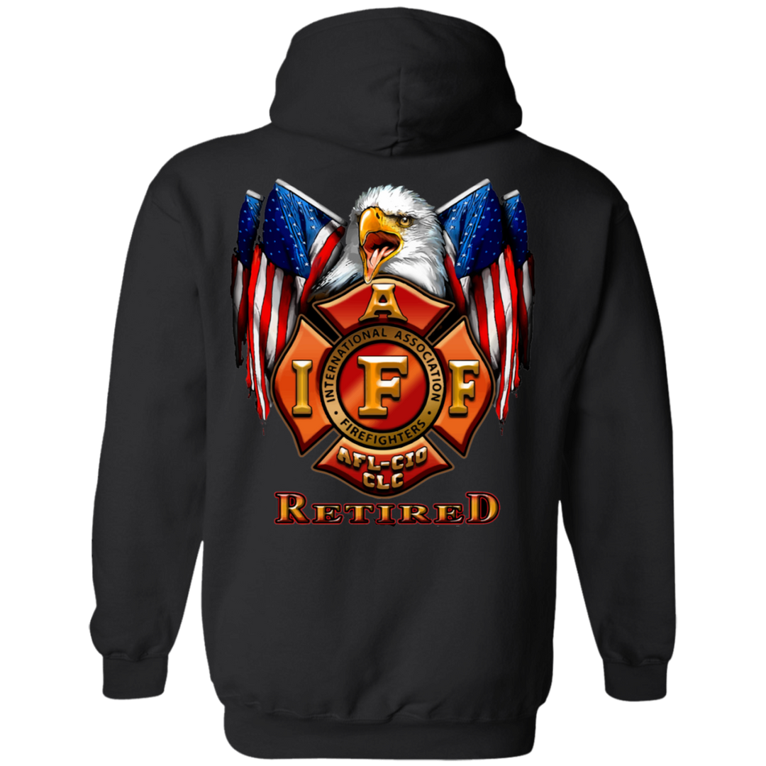 IAFF Retired Flag Eagle Classic Hoodie 8 oz.